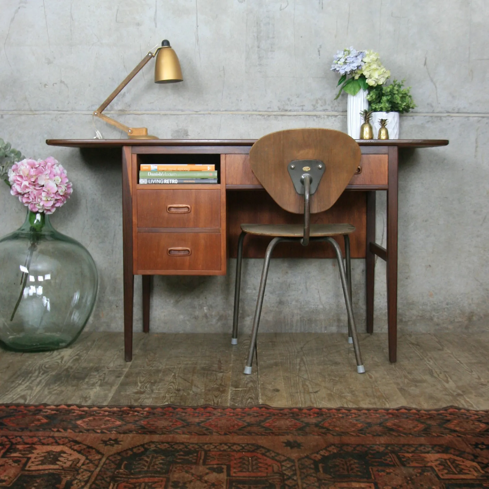 Mid Century Teak Extending Desk