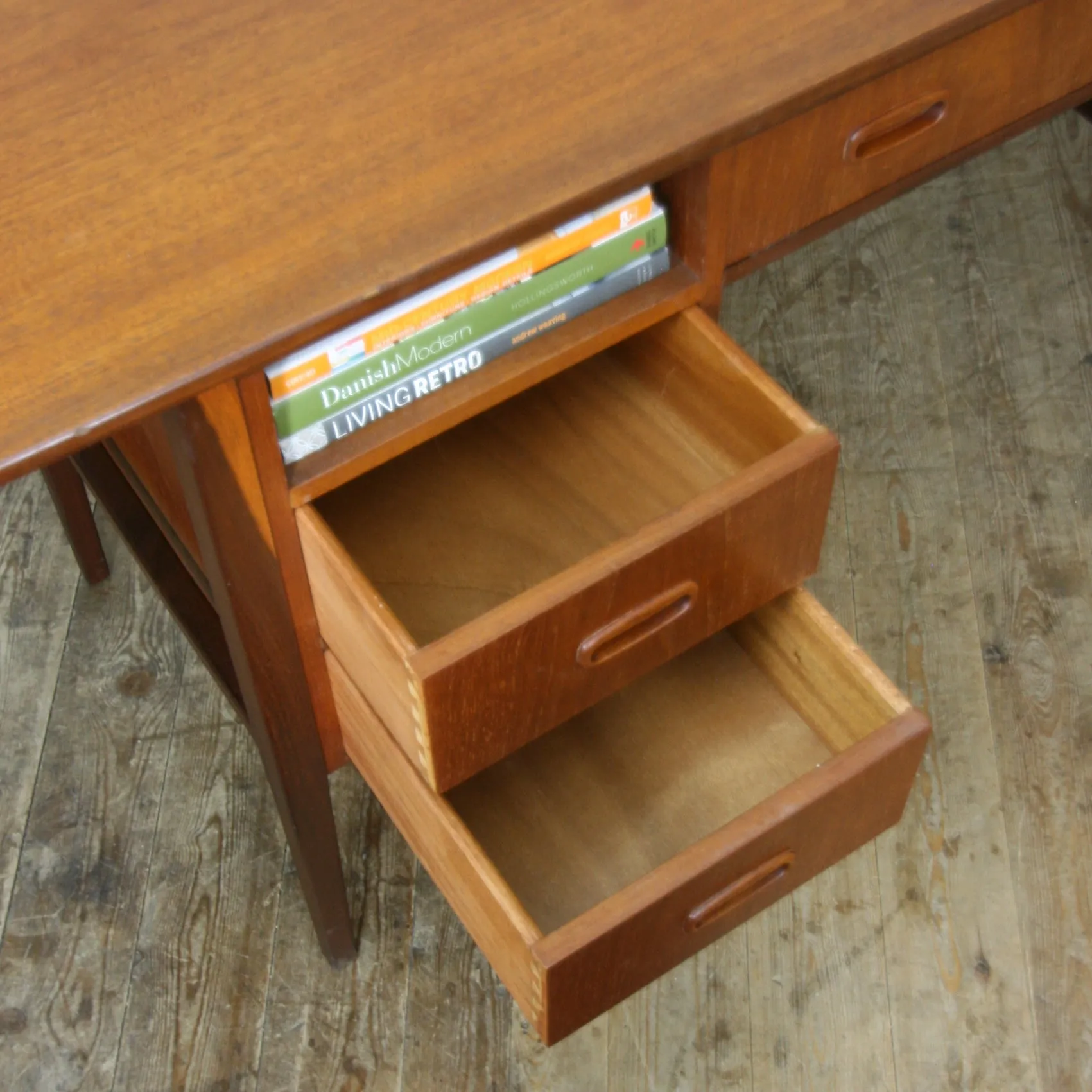 Mid Century Teak Extending Desk