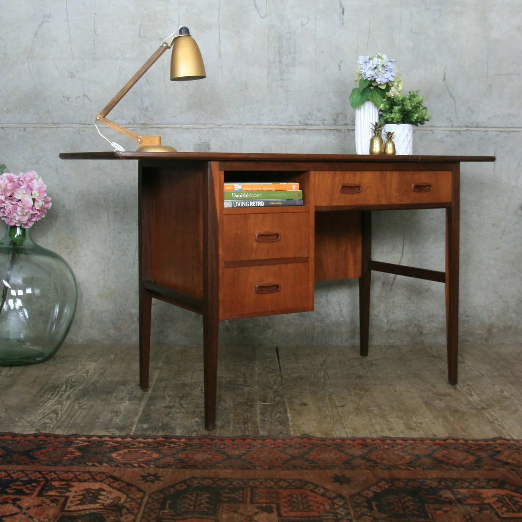 Mid Century Teak Extending Desk