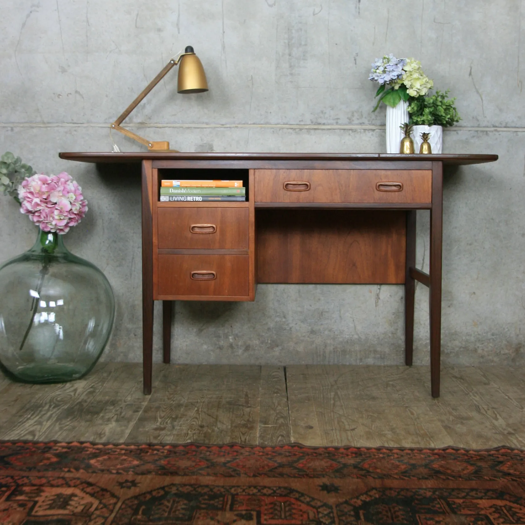 Mid Century Teak Extending Desk