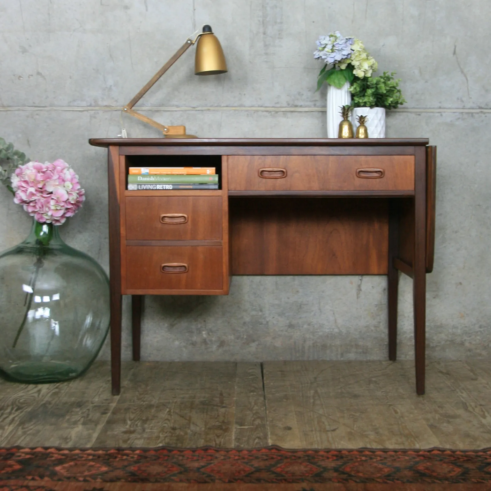 Mid Century Teak Extending Desk