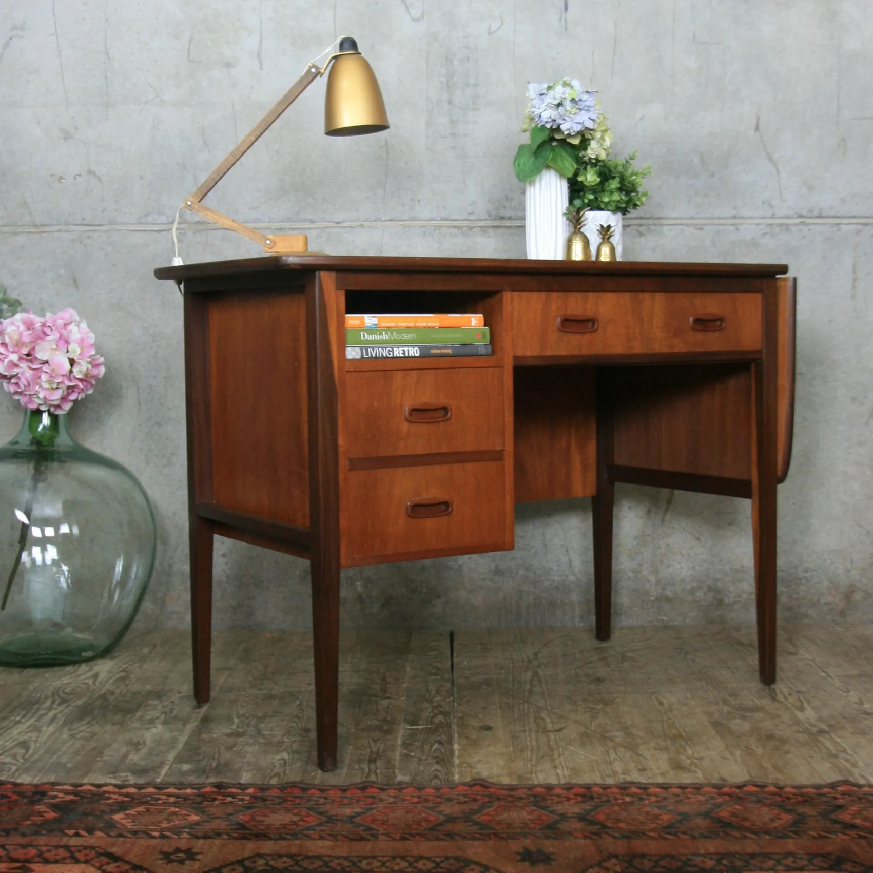 Mid Century Teak Extending Desk