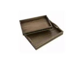 Mikasa Set of 2 Vintage Mango Wood Trays