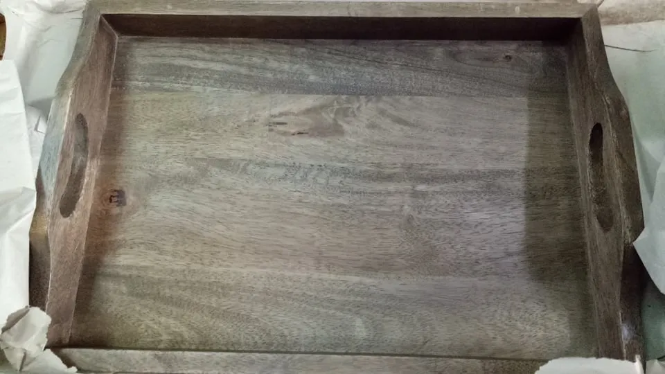 Mikasa Set of 2 Vintage Mango Wood Trays