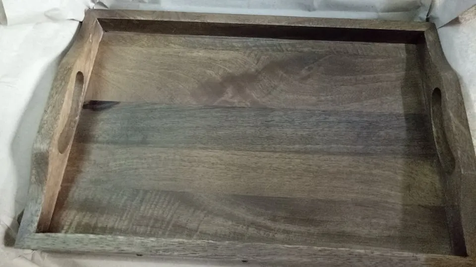 Mikasa Set of 2 Vintage Mango Wood Trays