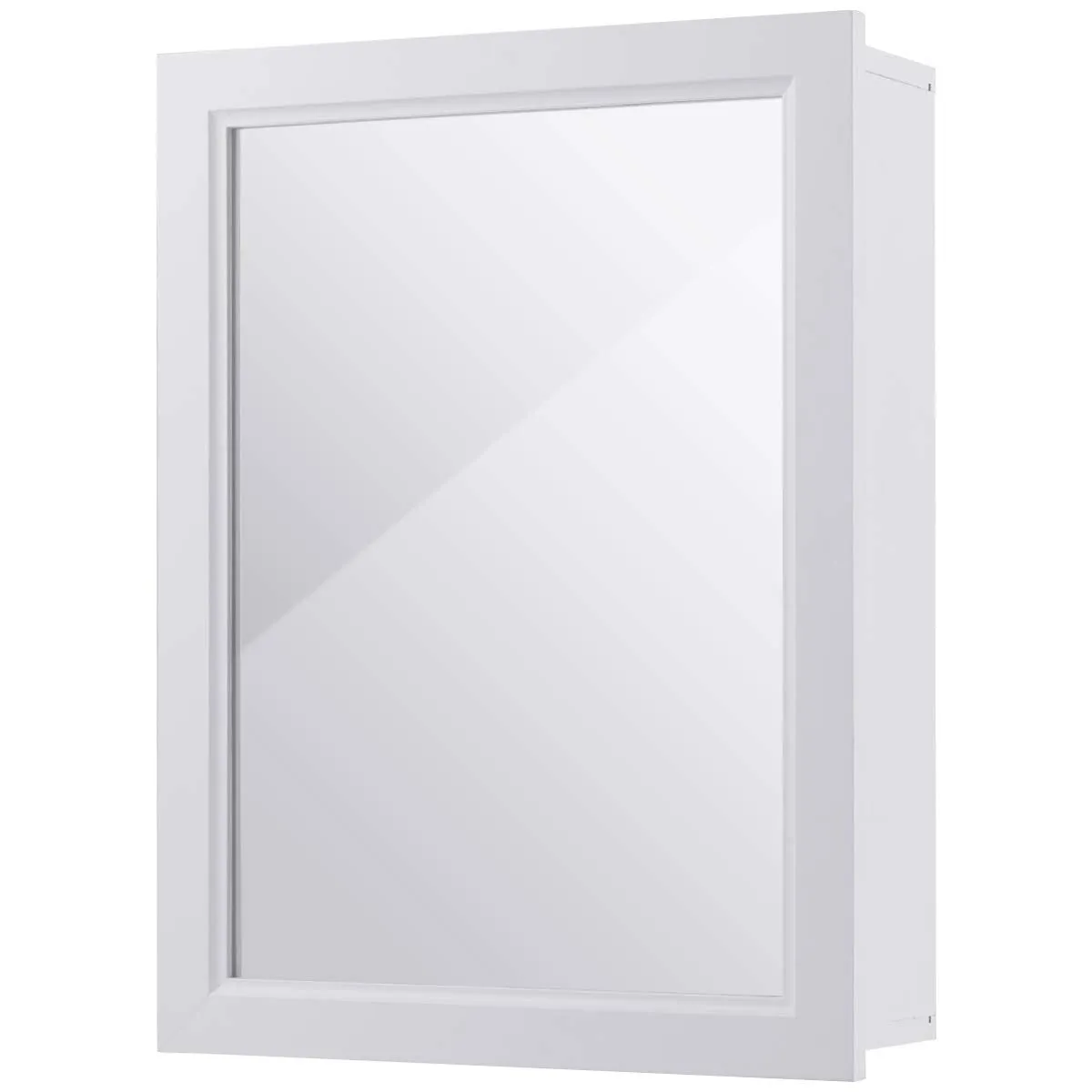Mirrored Bathroom Cabinet, Wall Mount Storage Organizer, Medicine Cabinet with Single Doors