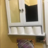 Modern Bathroom Wall Cabinet with Mirror Door Organizer Storage Bath