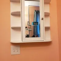 Modern Bathroom Wall Cabinet with Mirror Door Organizer Storage Bath
