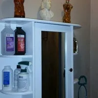 Modern Bathroom Wall Cabinet with Mirror Door Organizer Storage Bath