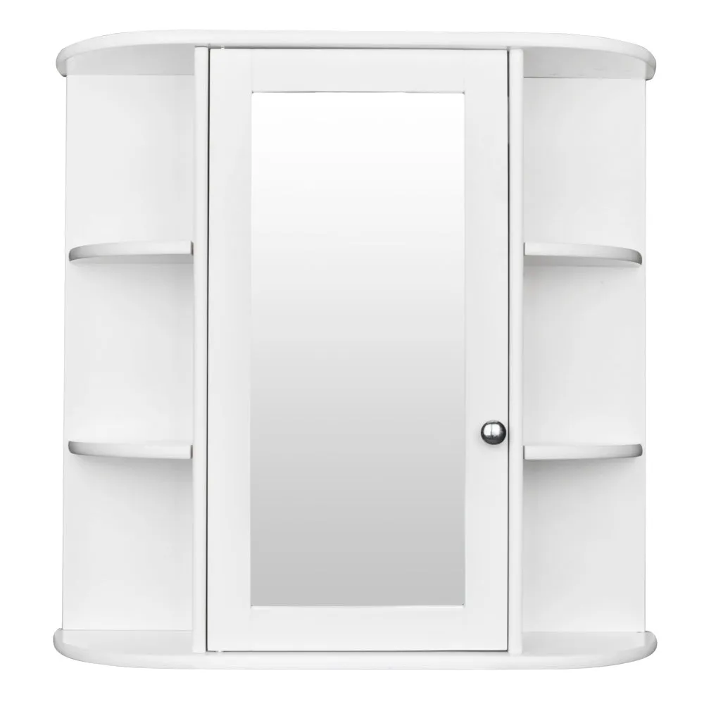 Modern Bathroom Wall Cabinet with Mirror Door Organizer Storage Bath