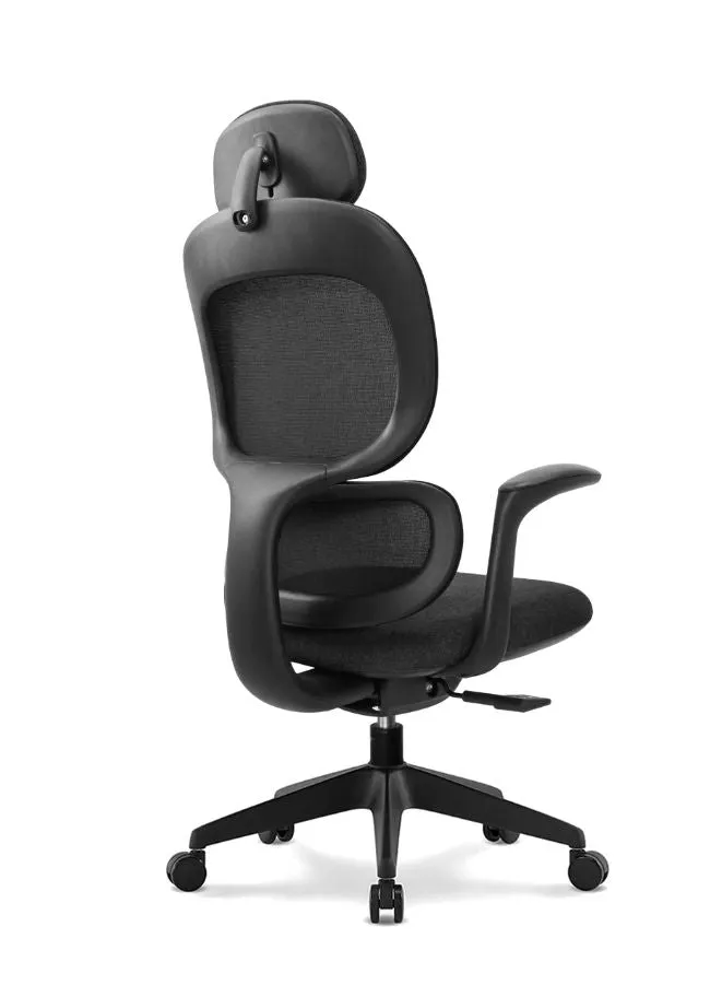 Modern Executive Ergonomic Office Chair With Headrest, Black Base for Office, Home and Shops
