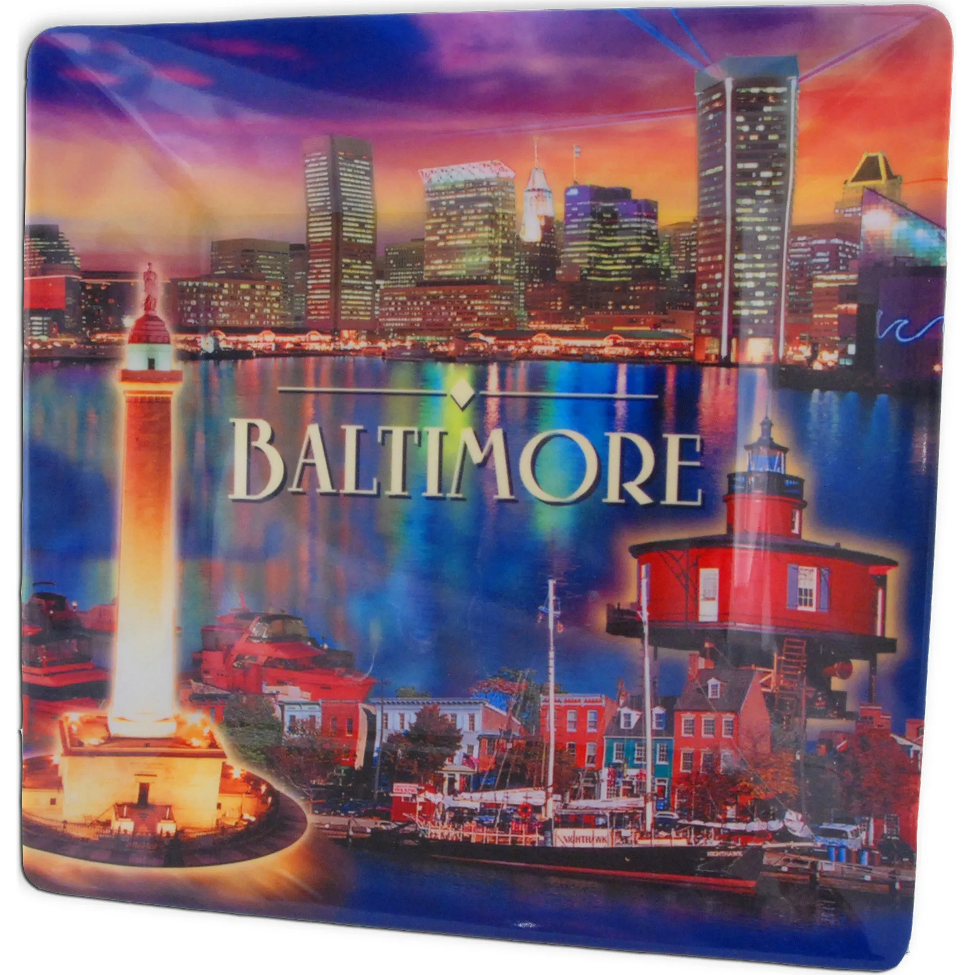 MTBM1 Melamine Snack Tray Square Baltimore