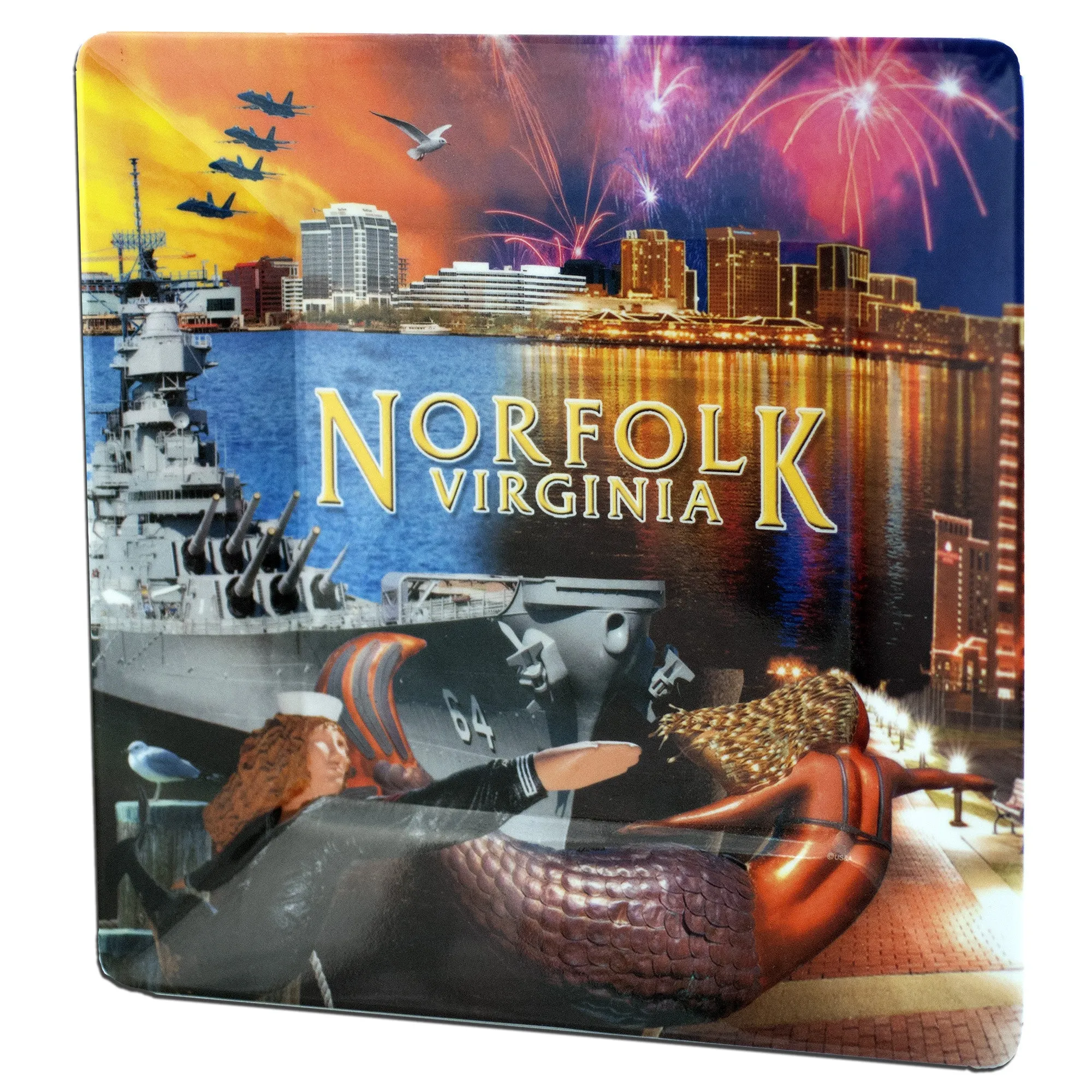 MTNV1 Melamine Snack Tray Square Norfolk VA
