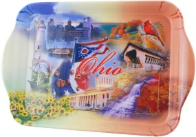 MTOH1 Melamine Snack Tray Small Ohio Montage
