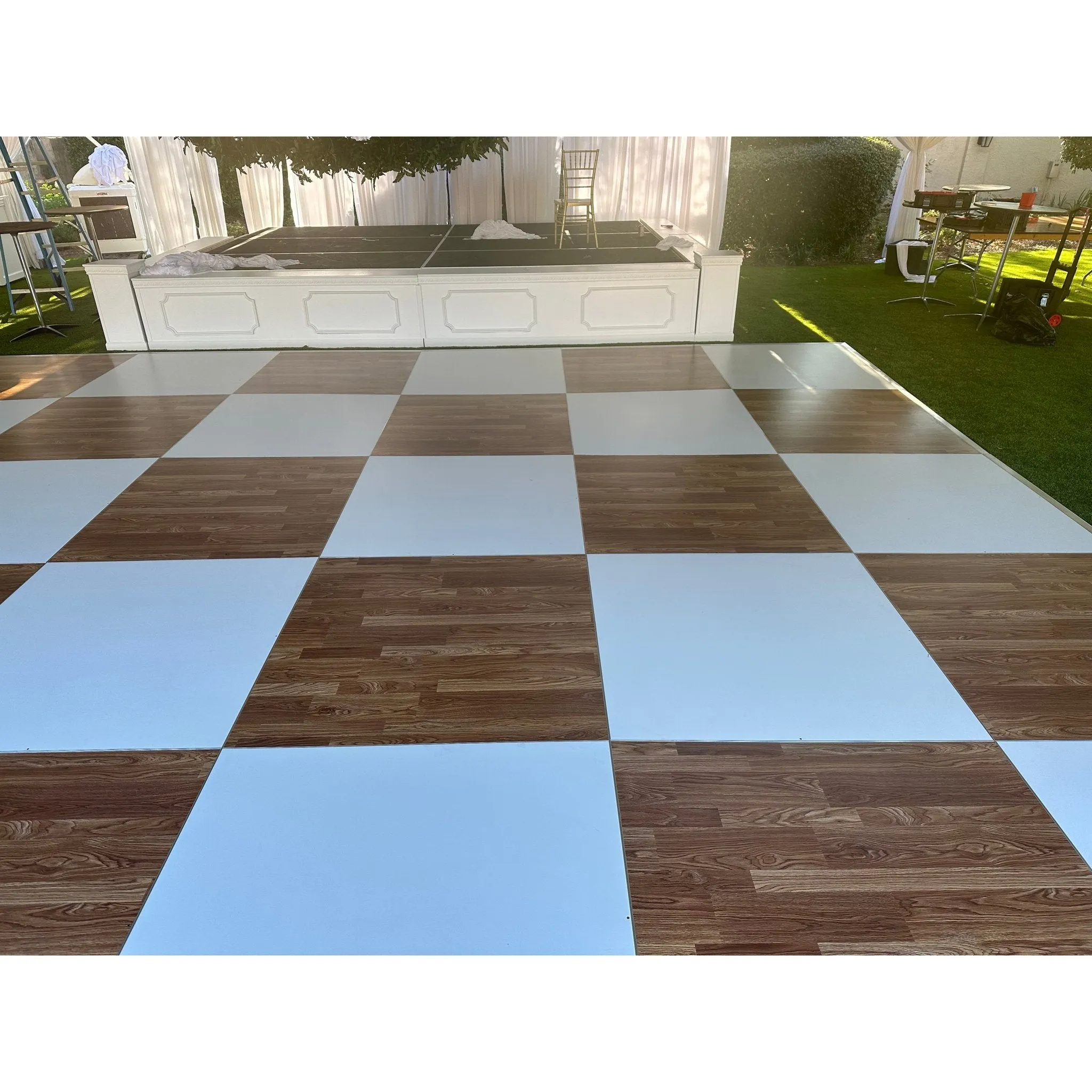 New England Plank Laminate Portable Dance Floor - Subfloor Included