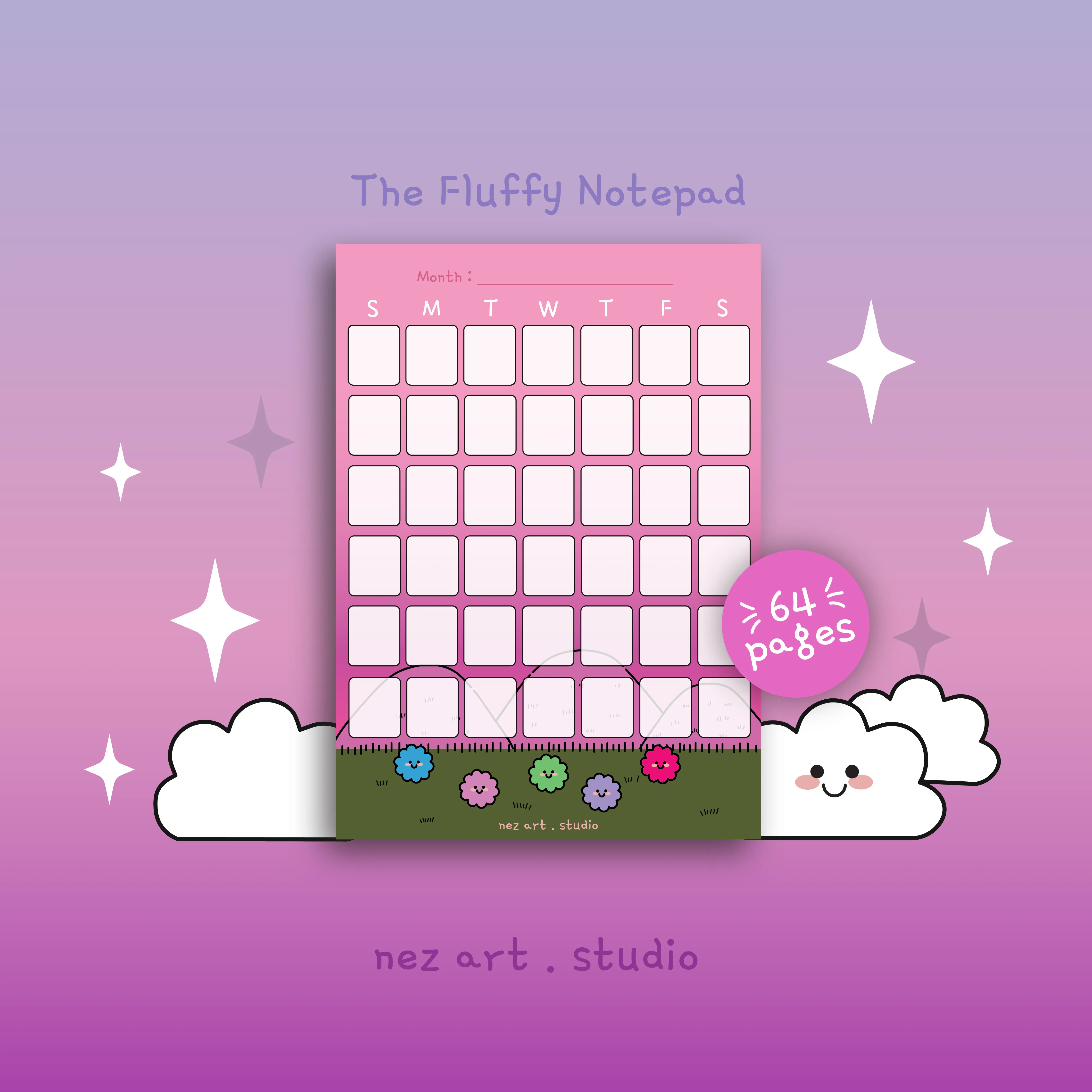NEZS.ART The Fluffy theme Notepad Planner