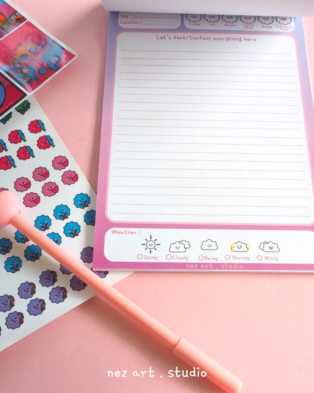 NEZS.ART The Fluffy theme Notepad Planner