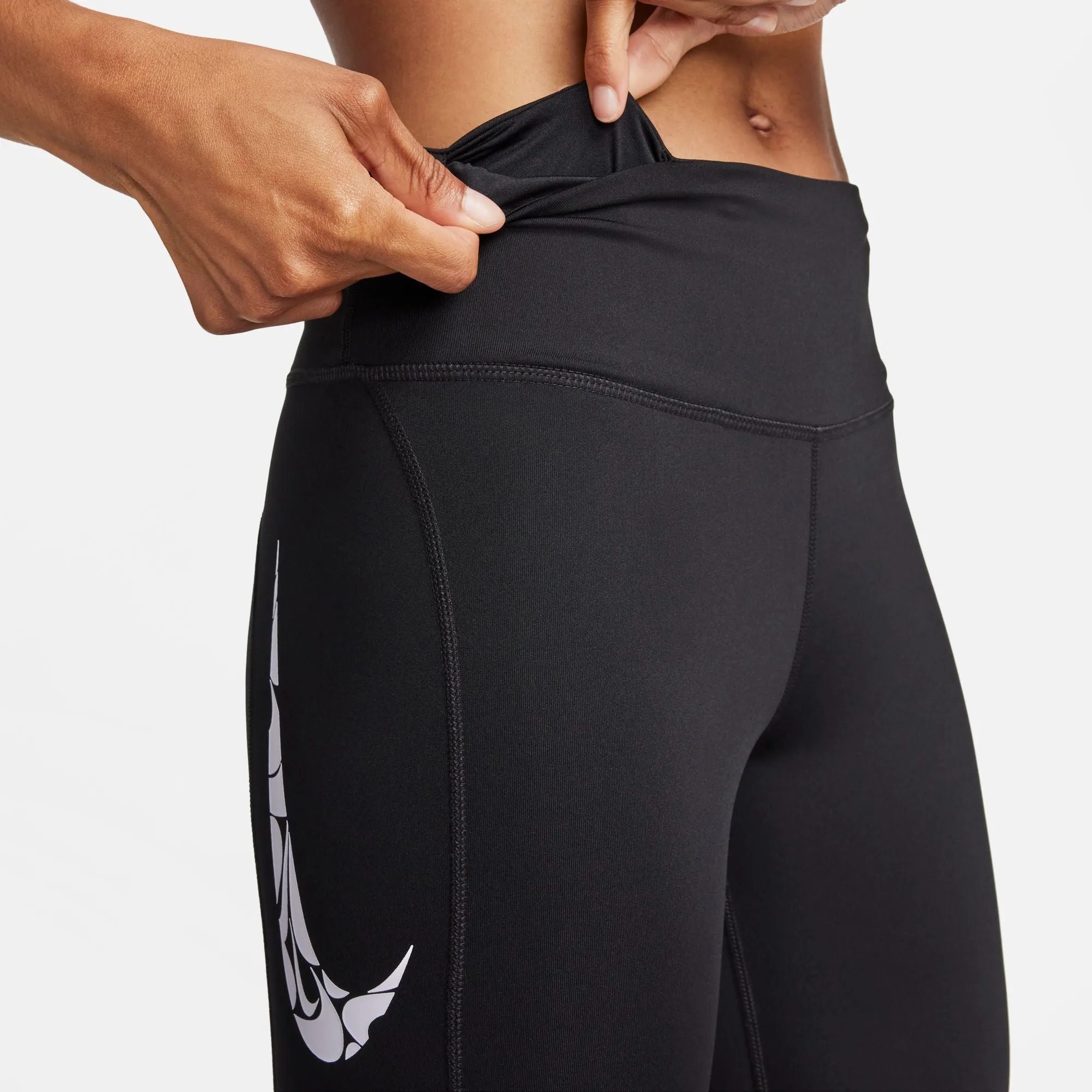 Nike Fast Mid-Rise Full Length Running Leggings Womens