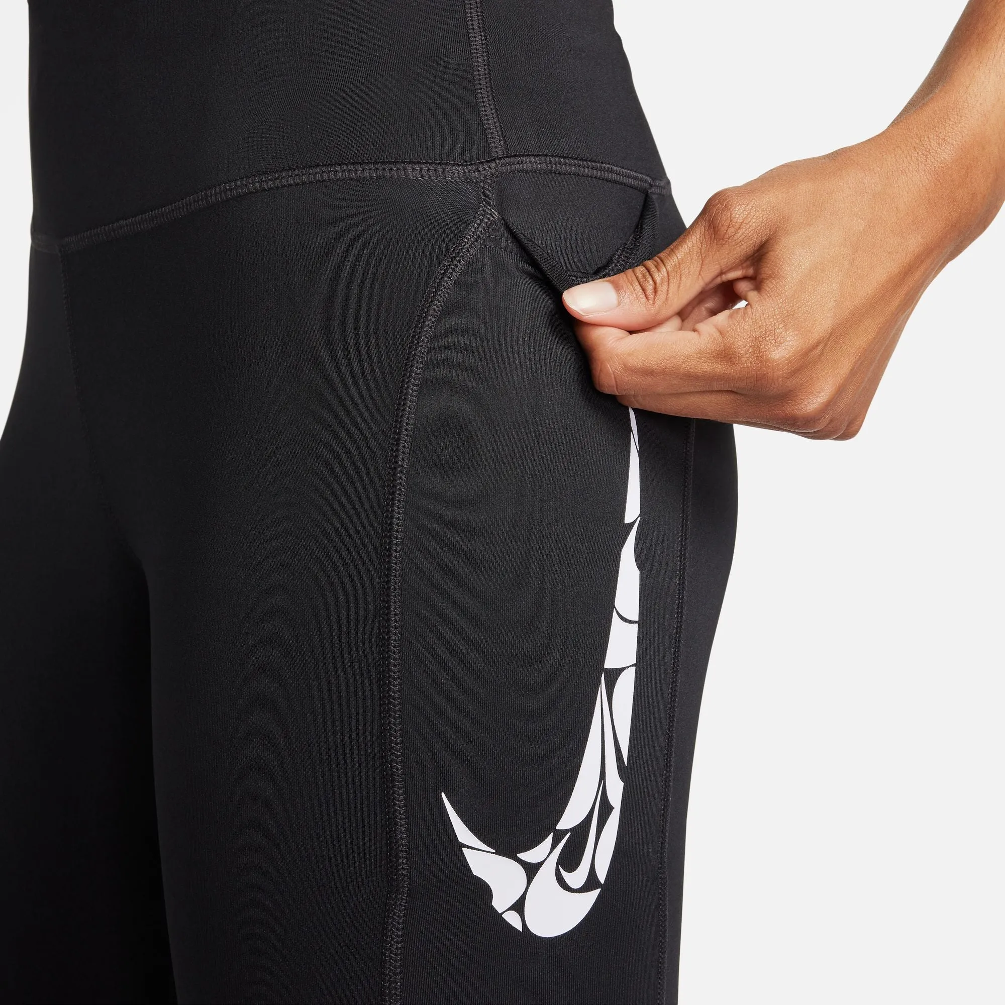 Nike Fast Mid-Rise Full Length Running Leggings Womens