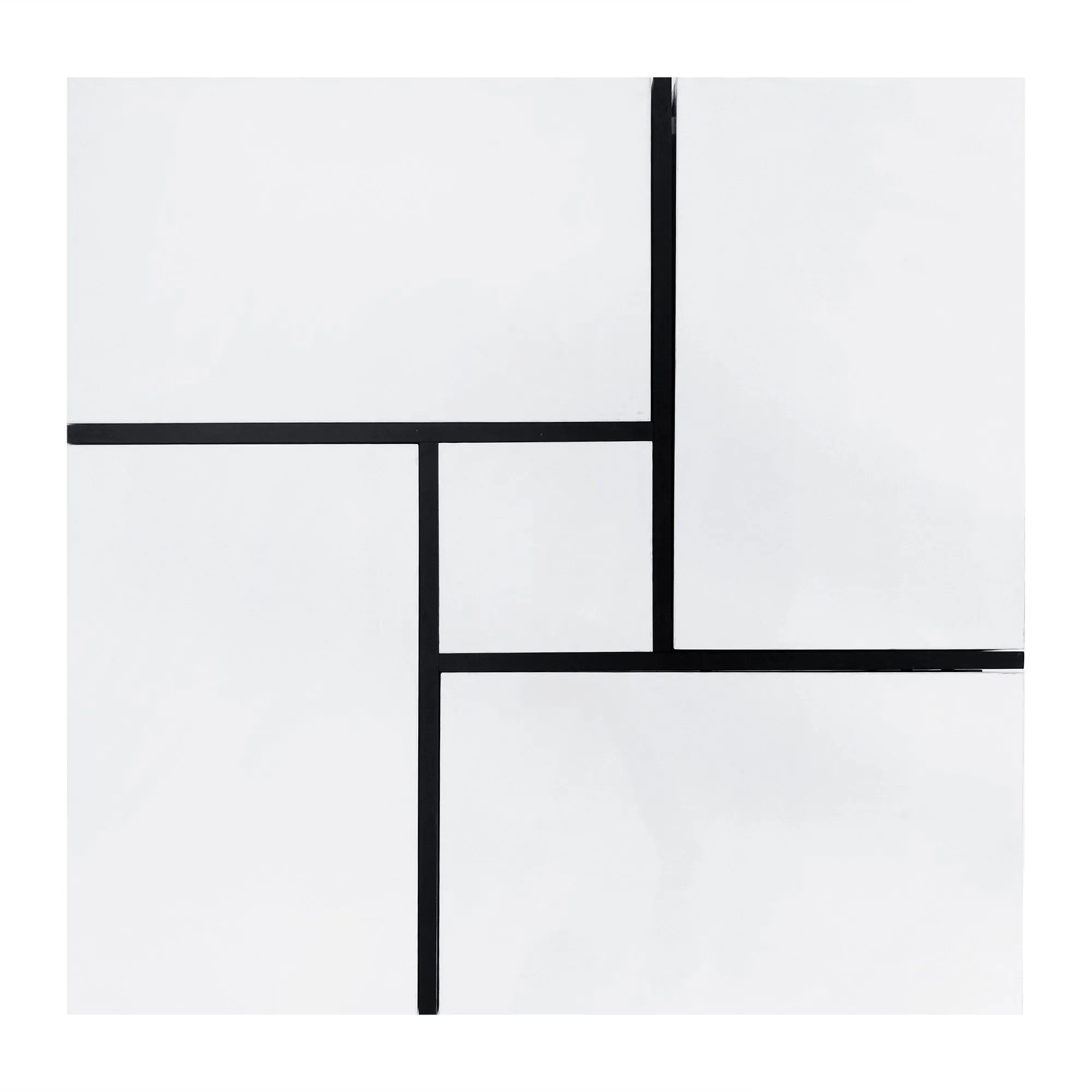 ON-TREND Unique Design Coffee Table with 4 Hidden Storage Compartments, Square Cocktail Table with Extendable Sliding Tabletop, UV High-gloss Design Center Table for Living Room, 31.5"x 31.5"