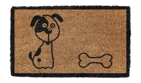 OnlyMat Dog and Bone Printed Natural Coir Doormat