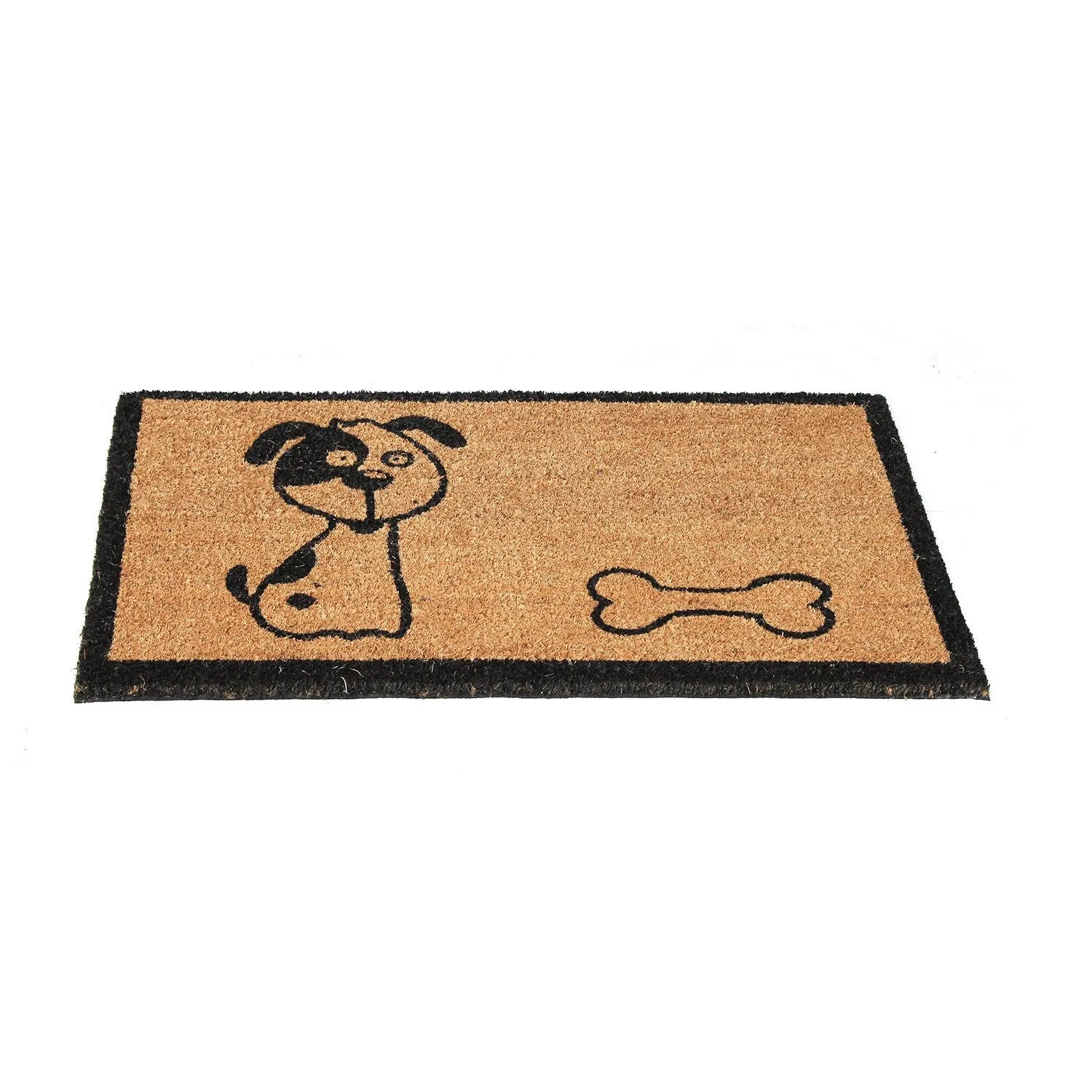 OnlyMat Dog and Bone Printed Natural Coir Doormat