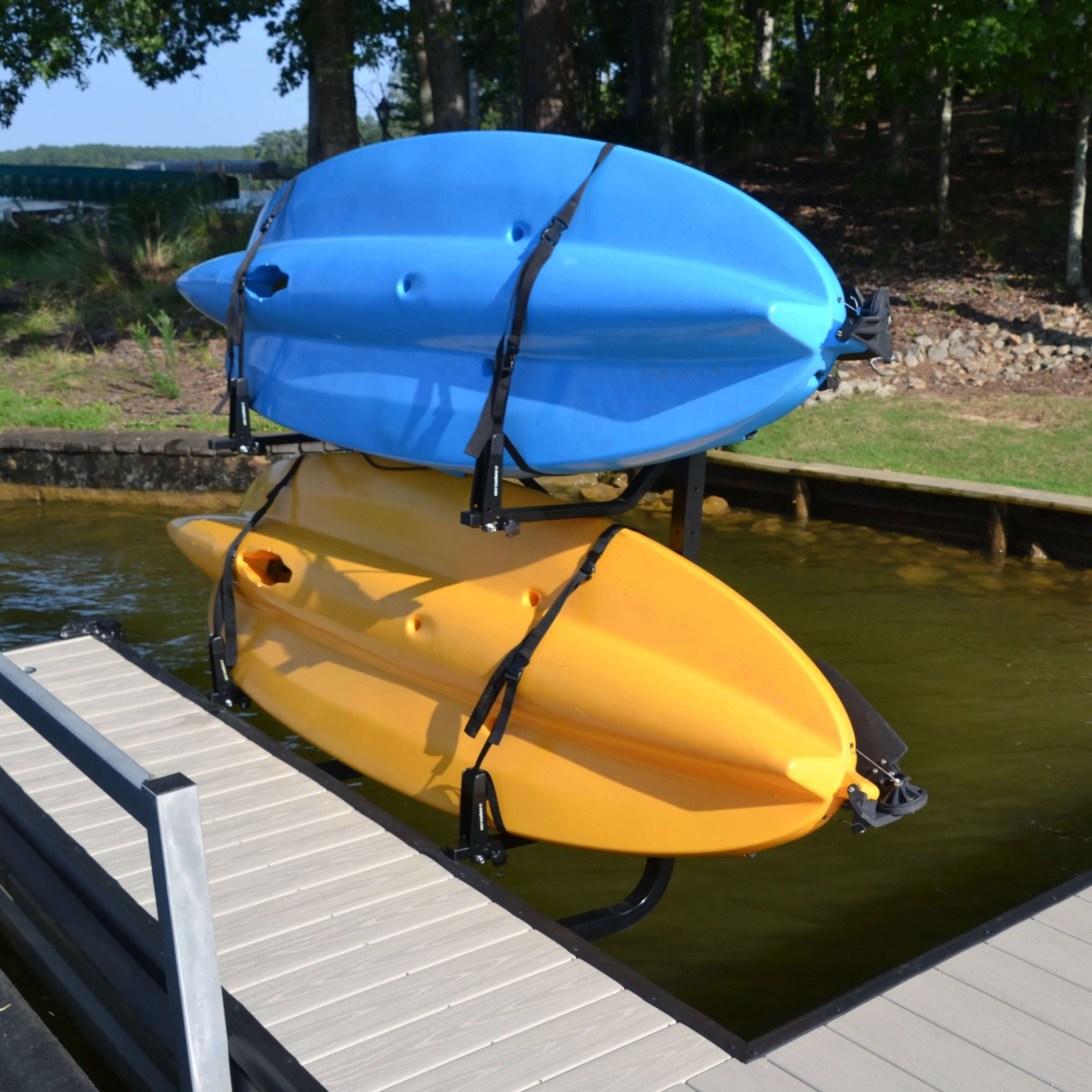 Over-Water 2-Boat Dock Frame