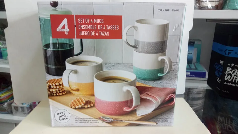 Overandback Mugs, Set of 4