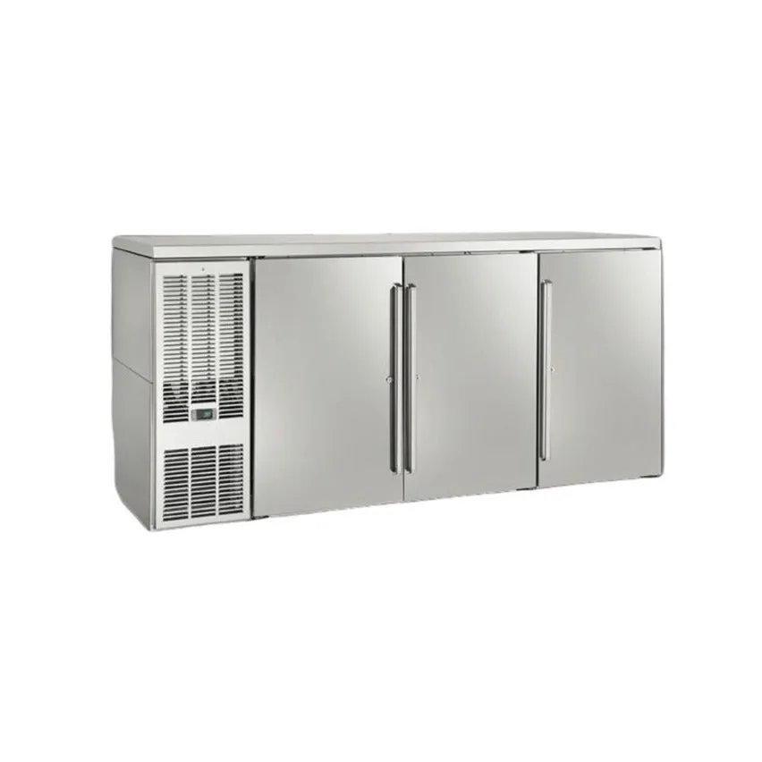 Perlick 72" Narrow Back Bar Refrigerator with 3 Doors