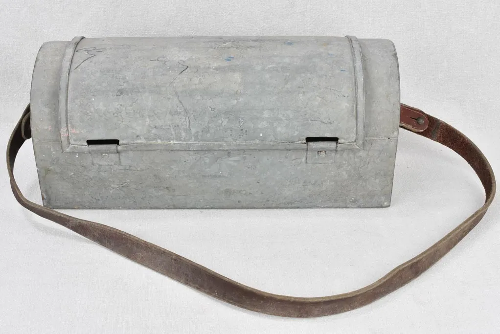 Plumber's toolbox, zinc, antique 19"