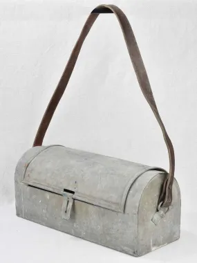 Plumber's toolbox, zinc, antique 19"
