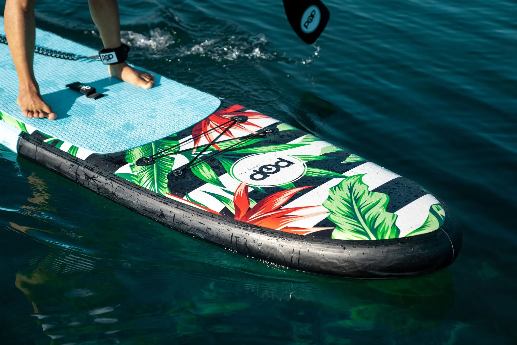 POP 10'6" INFLATABLE ROYAL HAWAIIN PADDLE BOARD MINT/BLACK