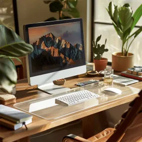 PVC Clear Desk Mat Table Cover - Frosted