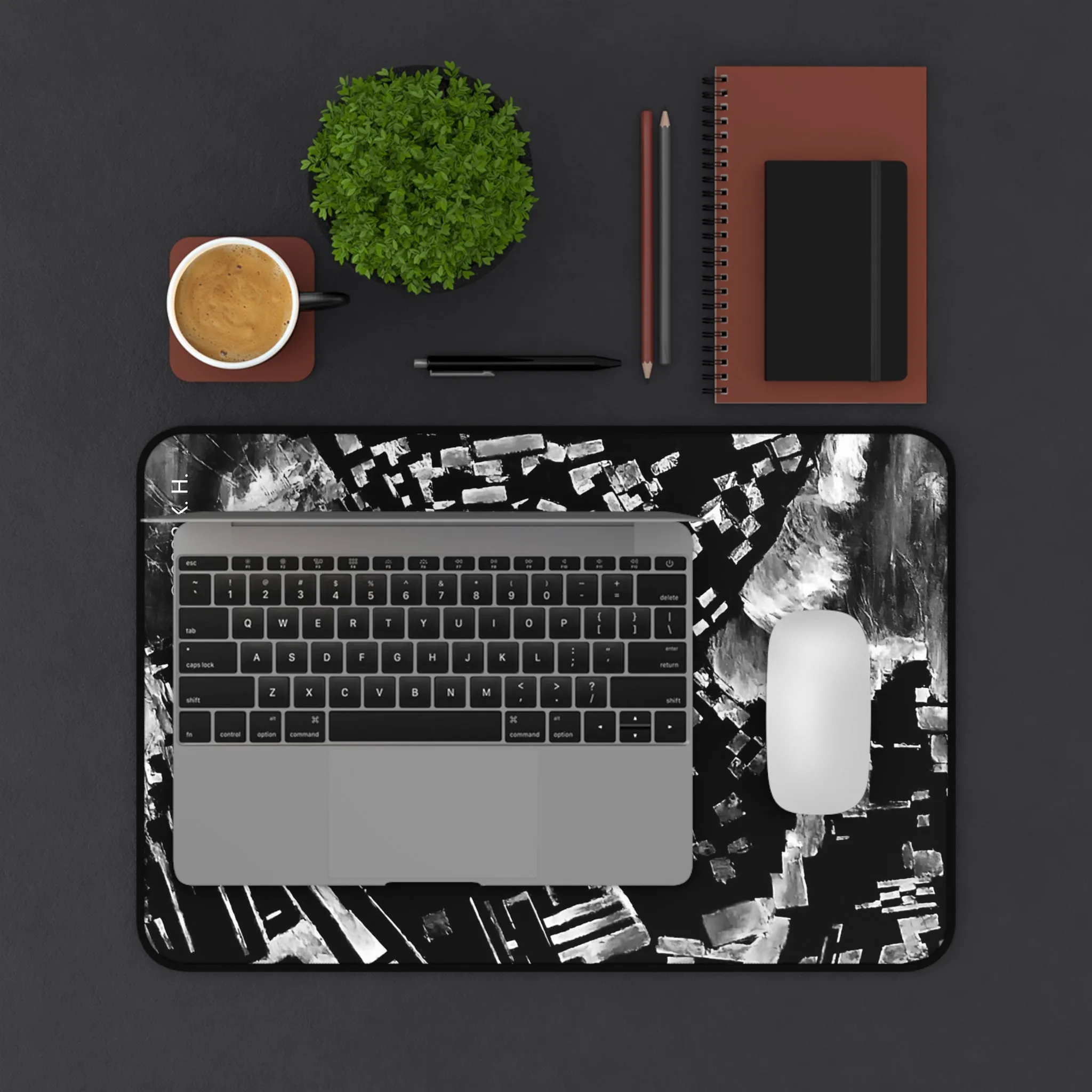 "Digital Drift" (Midnight): Gaming Mouse Pad/Desk Mat