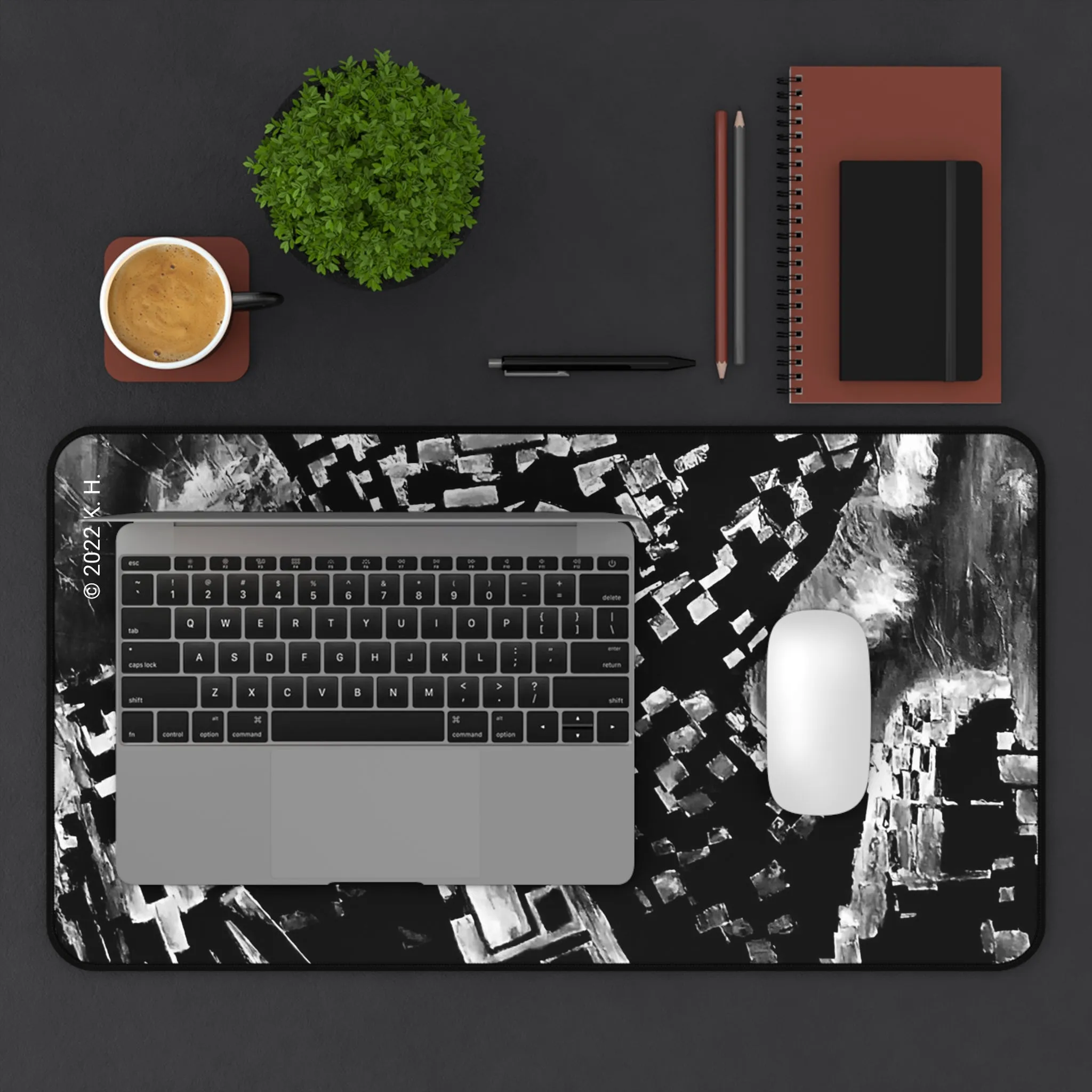 "Digital Drift" (Midnight): Gaming Mouse Pad/Desk Mat