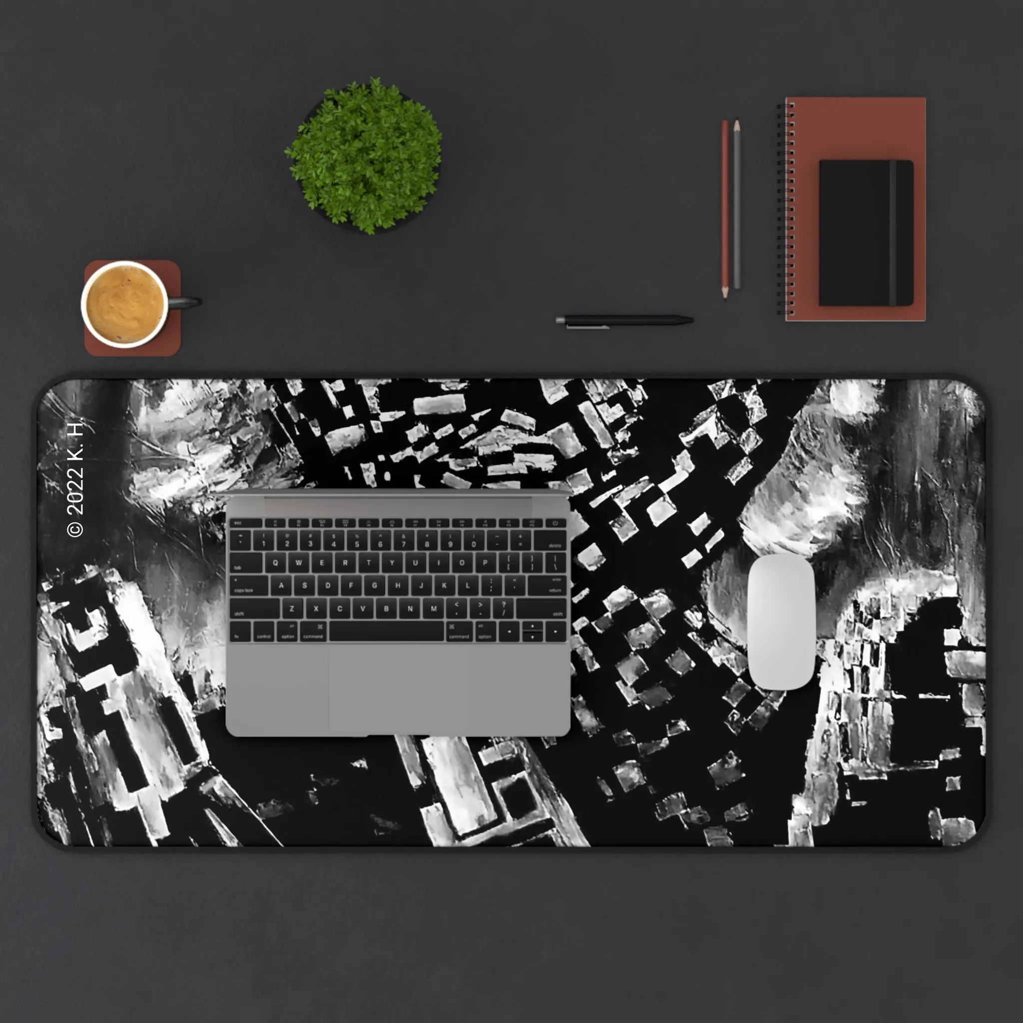 "Digital Drift" (Midnight): Gaming Mouse Pad/Desk Mat
