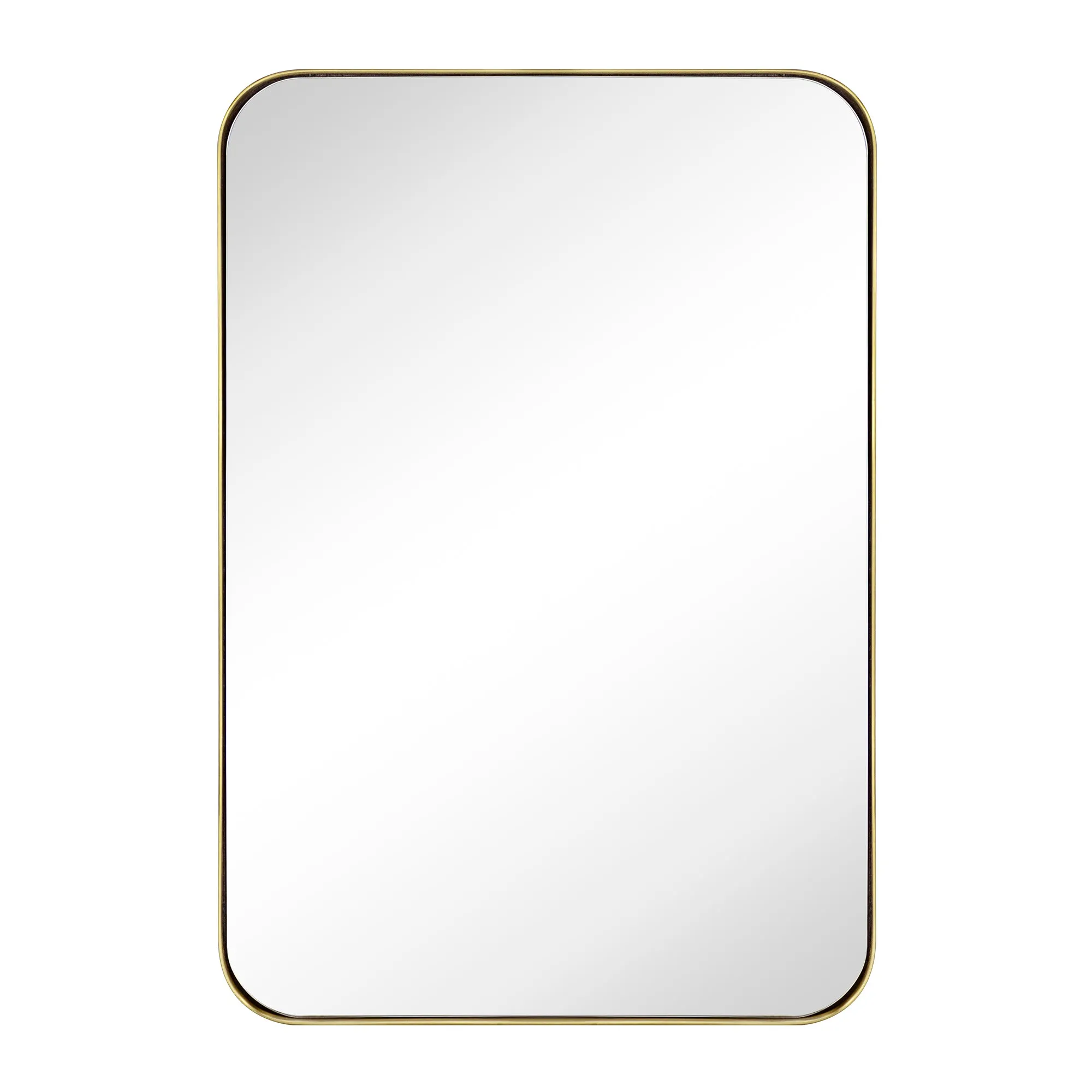 Rounded Rectangular Stainless Steel Recessed Framed Medicine Cabinet with Mirror