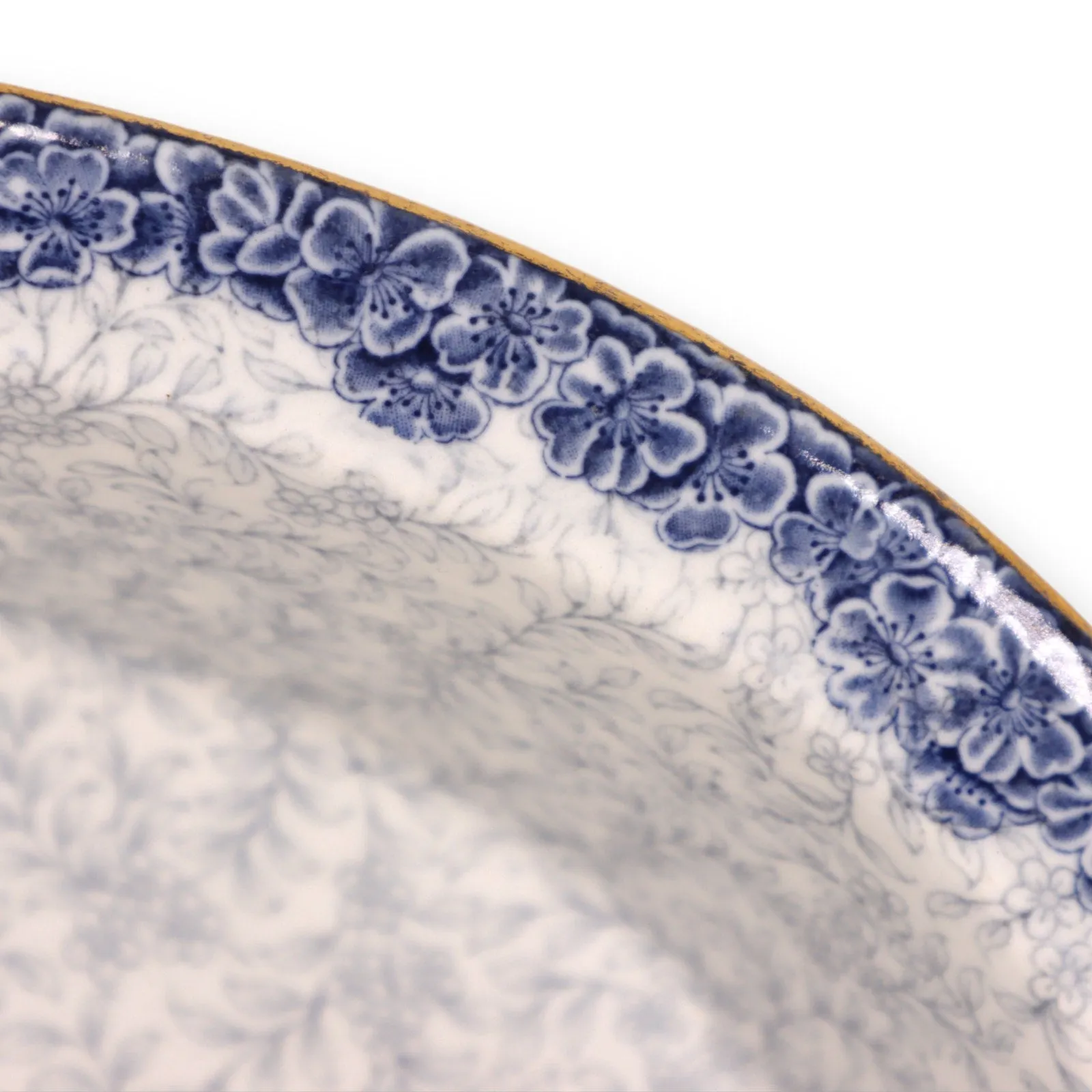 Royal Worcester W2297 68547 11" Oval Vegetable Serving Dish Blue Floral