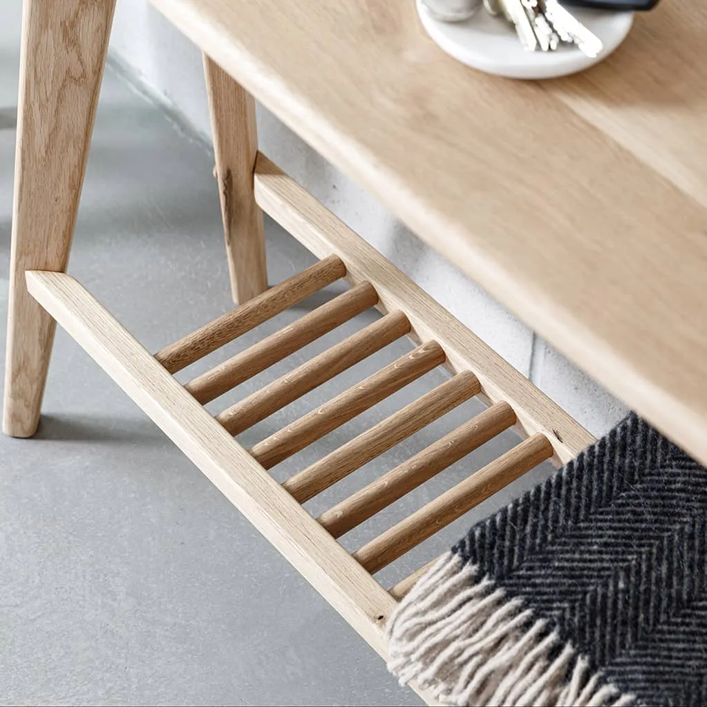 Salters Oak Console Table With Storage