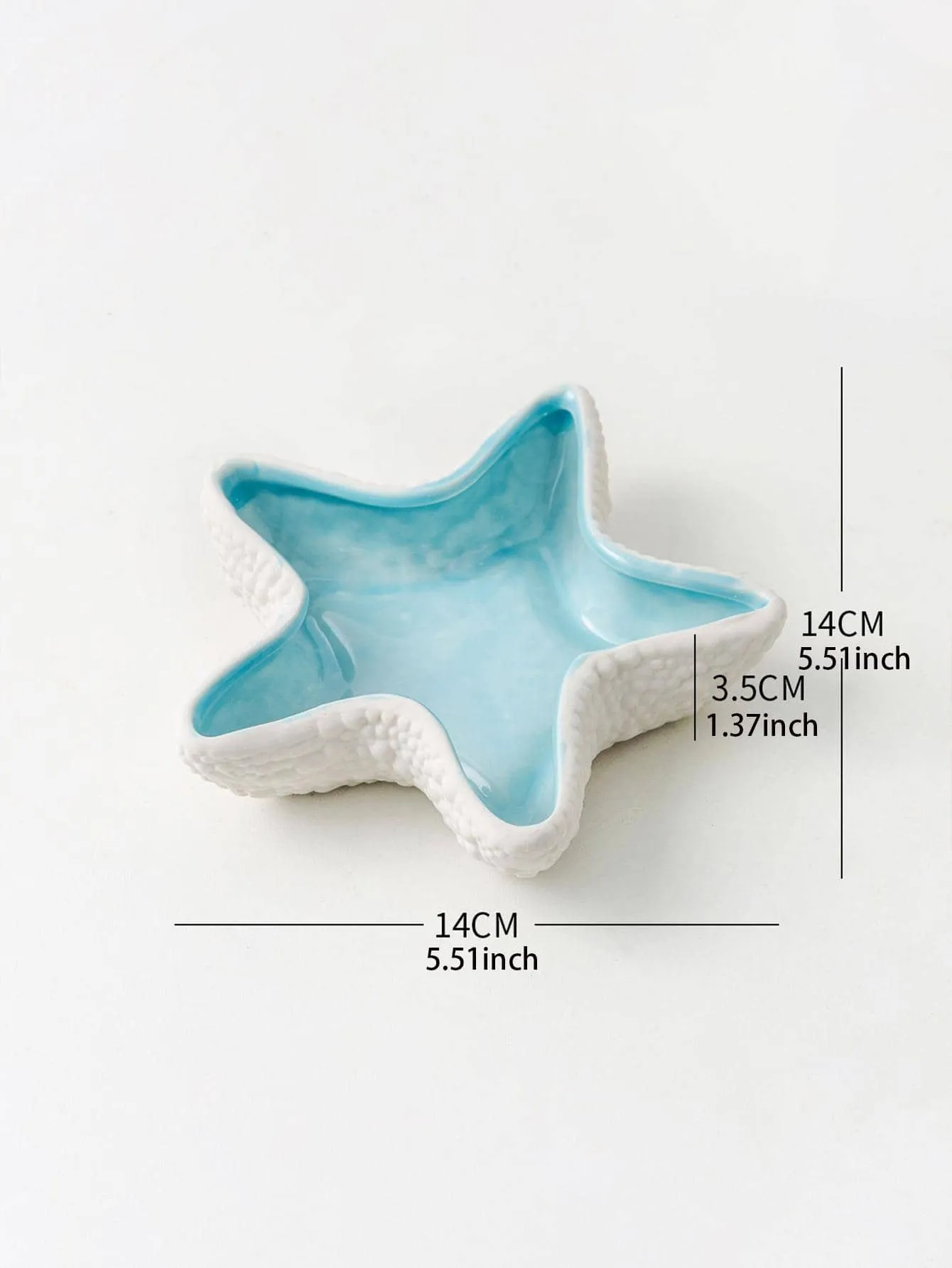 Seaside Blue Starfish Shaped Jewelry Dish