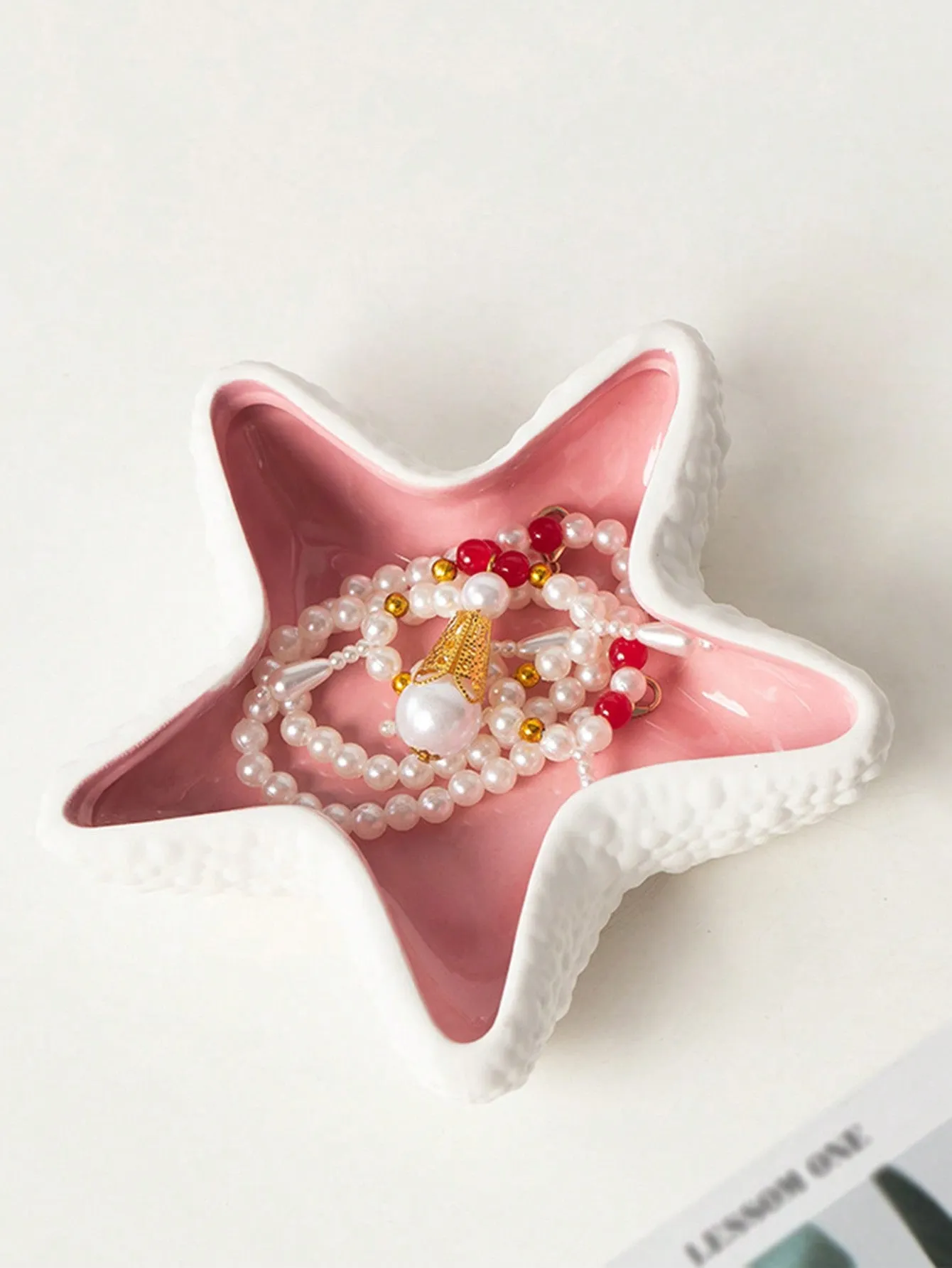 Seaside Blue Starfish Shaped Jewelry Dish