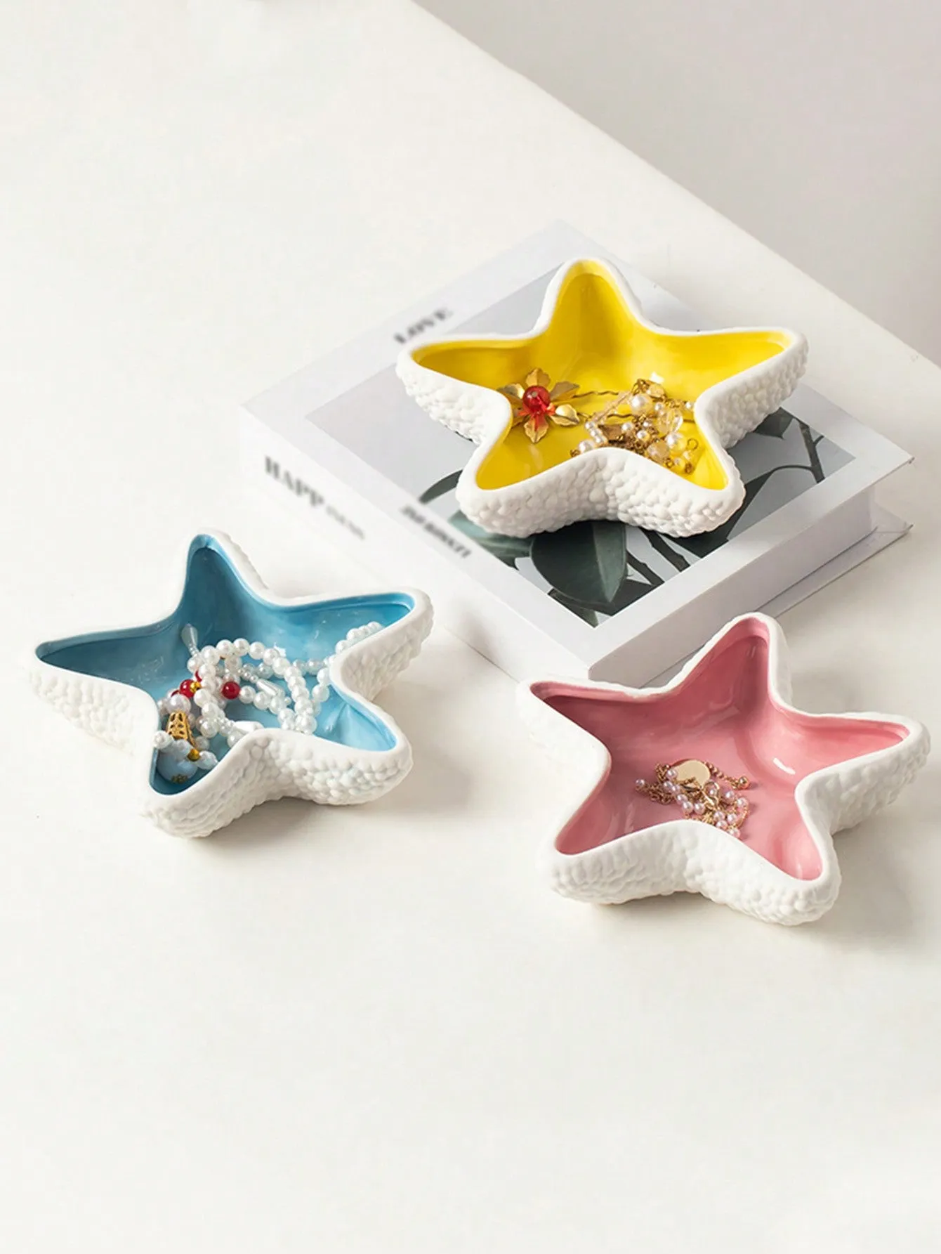 Seaside Blue Starfish Shaped Jewelry Dish
