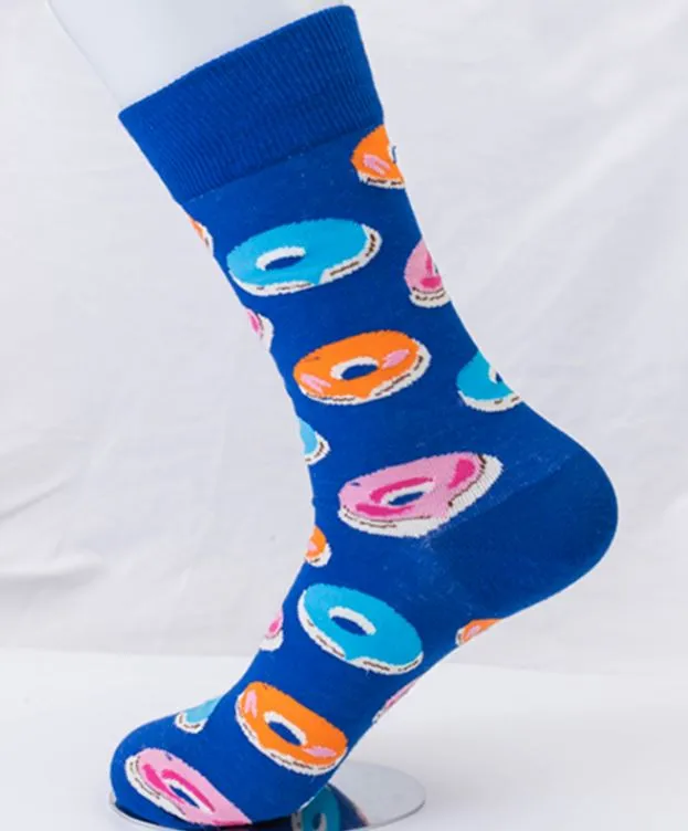 SF10 Blue Donut Crew Socks