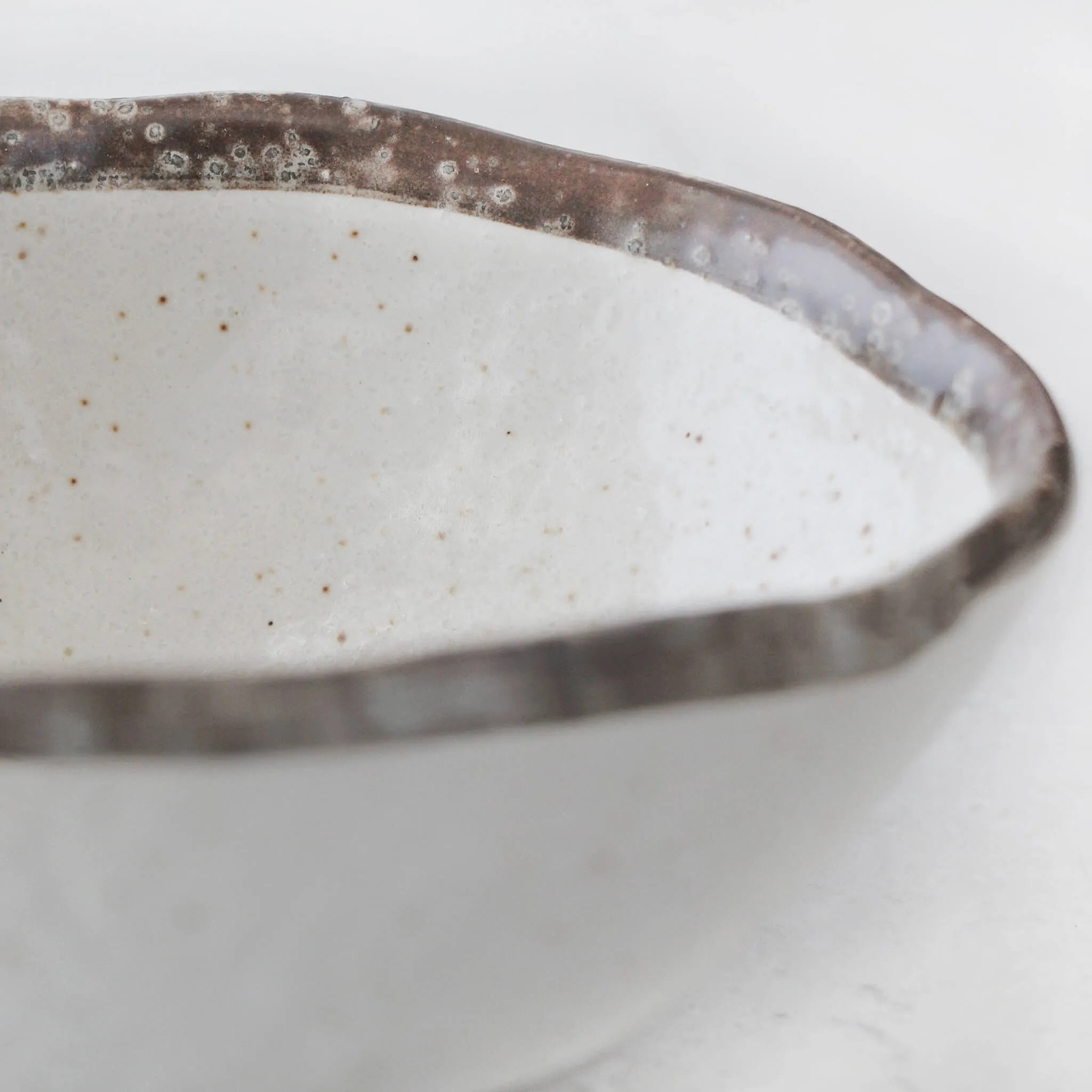 SHIROKARATSU CERAMIC SMALL DISH  |  BUNDLE X5  |  NATURAL GLAZE  |  8.5CM