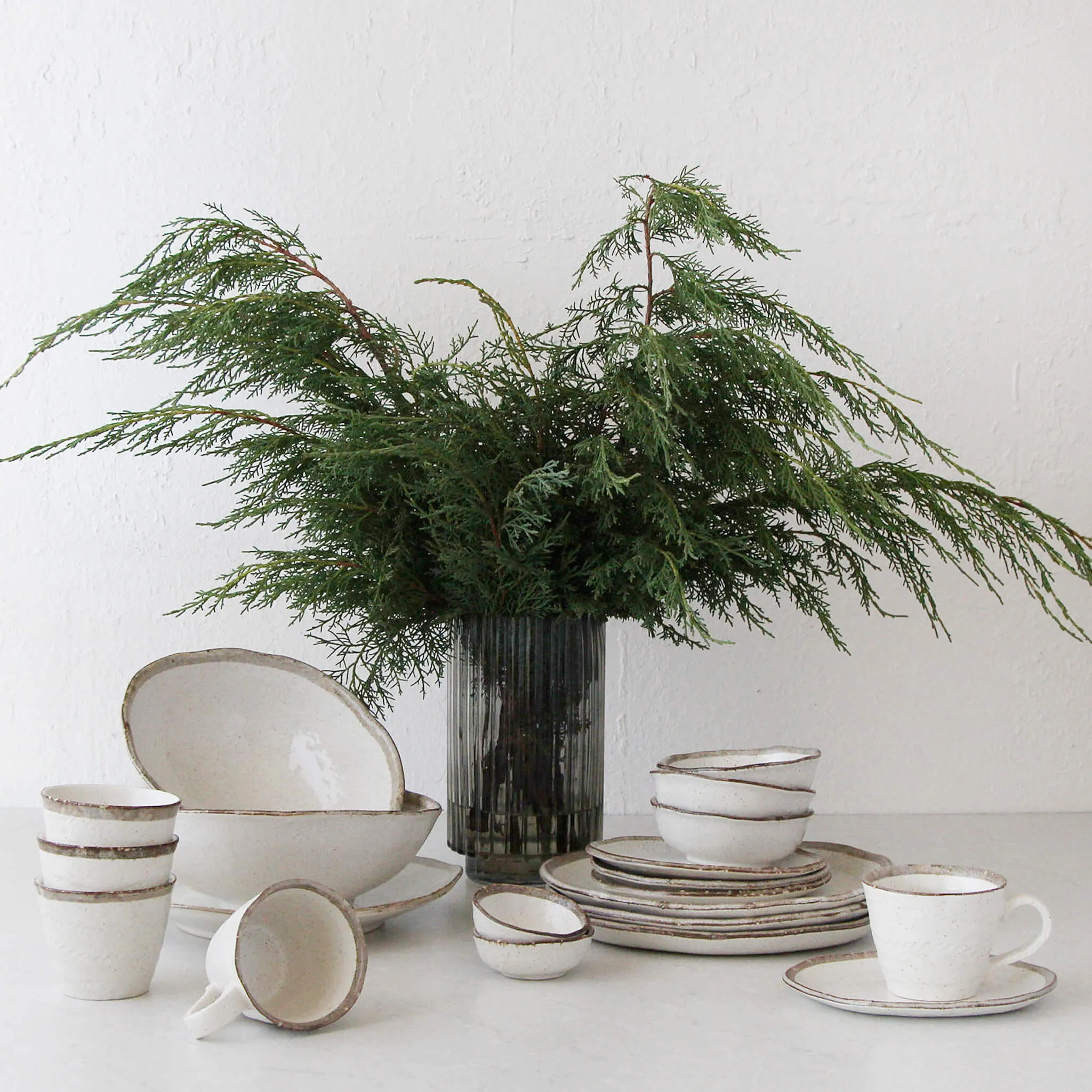 SHIROKARATSU CERAMIC SMALL DISH  |  BUNDLE X5  |  NATURAL GLAZE  |  8.5CM
