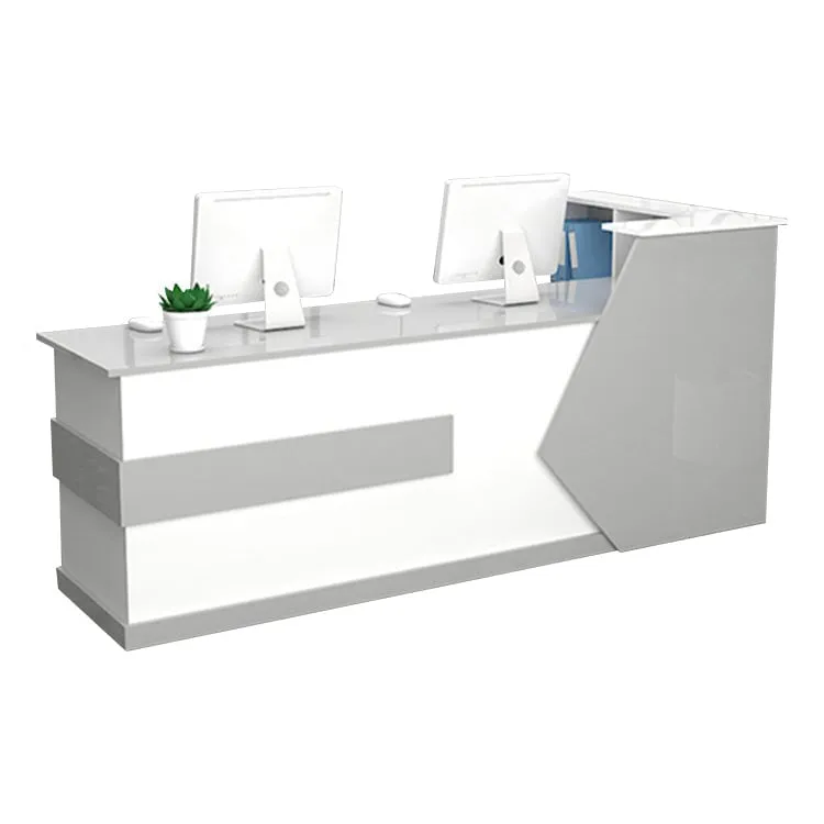 Simple Modern Supermarket Corner Cashier Counter Table