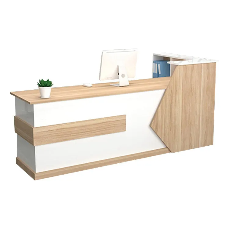 Simple Modern Supermarket Corner Cashier Counter Table