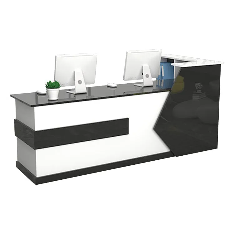 Simple Modern Supermarket Corner Cashier Counter Table