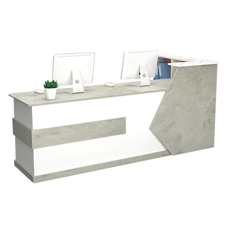 Simple Modern Supermarket Corner Cashier Counter Table