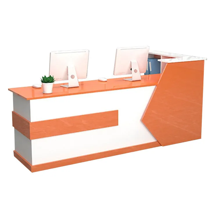 Simple Modern Supermarket Corner Cashier Counter Table